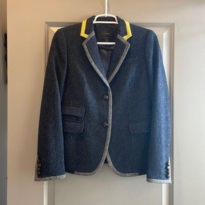 J crew schoolboy blazer navy and yellow size 2